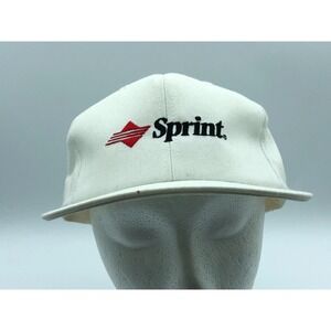 Vintage Sprint PCS Strapback Cap Hat White Kproducts Made in USA